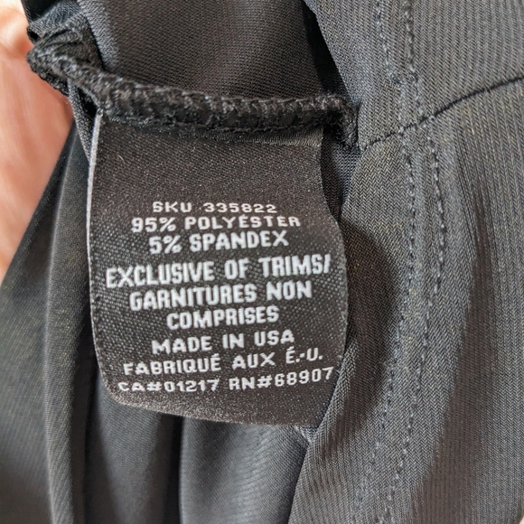 Le Château NWOT Black Asymmetrical Dress with Gold Shimmer - Picture 7 of 8